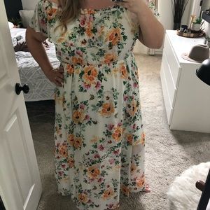 Floral Off The Shoulder Senorita Dress